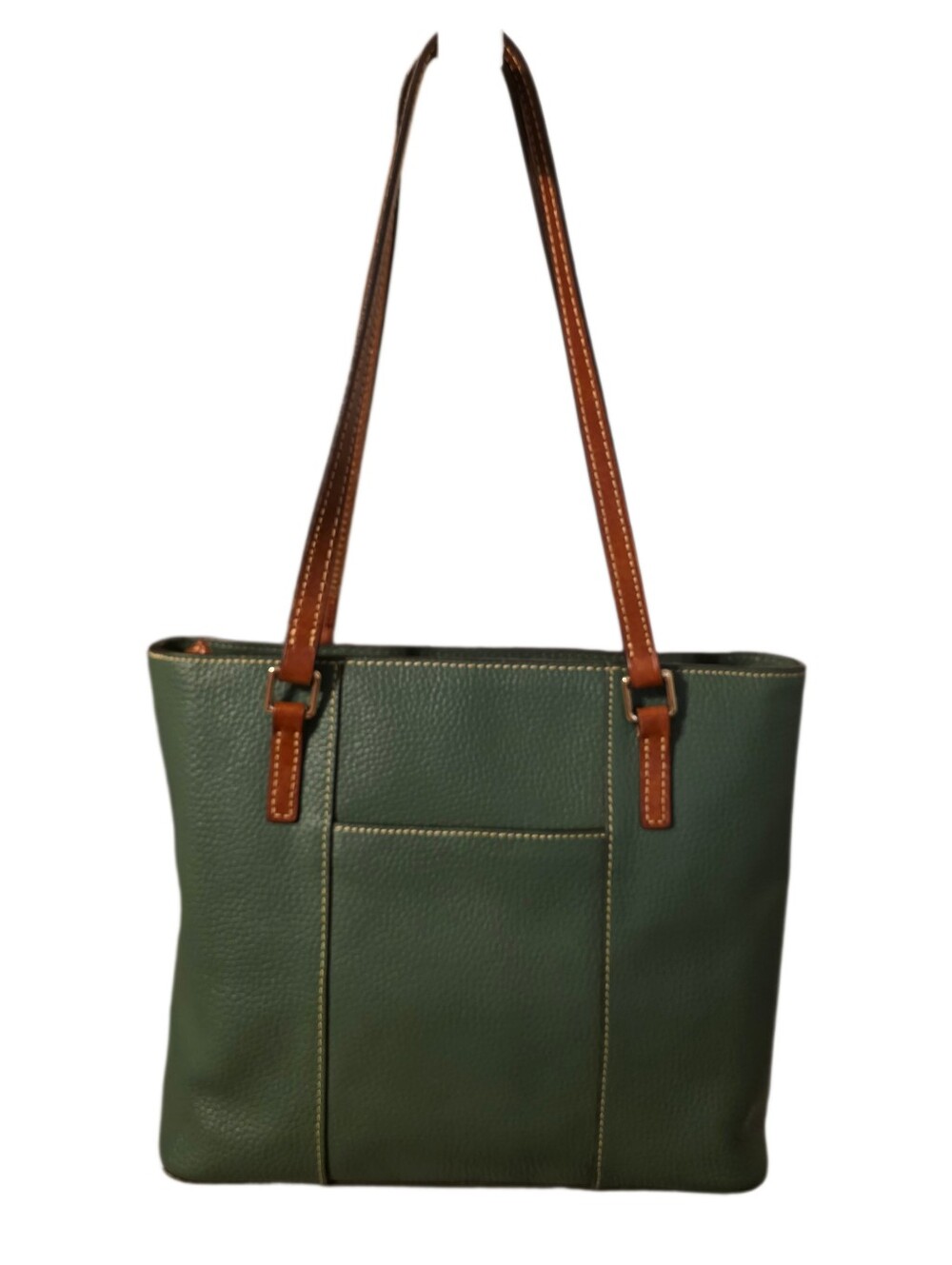 Dooney & Bourke Pebble grain leather olive green small Lexington tote - Picture 2 of 7
